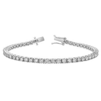 LuvMyJewelry LMJ 10K White Gold Unisex Diamond Tennis Bracelets - 7.86 Carats at Nordstrom, Size 7.5