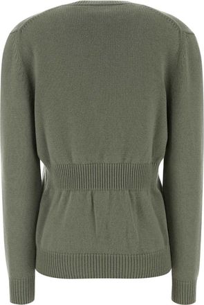 Fendi Womens Cashmere Sweater Green Elastane