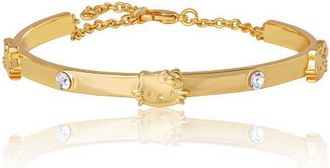 Hello Kitty Station Bracelet, Gold-Tone, Crystal Accents in Gold Tone at Nordstrom