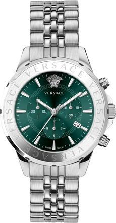 Versace Chronograph Watch - Heren - Accessoires - Grijs - Maat: ONE Size