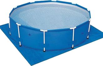 OEM Tapis Protection Piscine Hors Sol - Poly&eacute;thyl&egrave;ne Pe - 396 X 396 Cm - Pour Piscines Rectangulaires Et Rondes - 1 Pi&egrave;ce