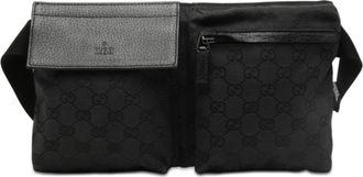 Gucci Black Canvas Leather Fanny Pack (Pre-Owned)