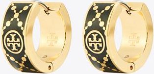 Tory Burch Womens Small Icon T Monogram Hoop Earrings, One Size