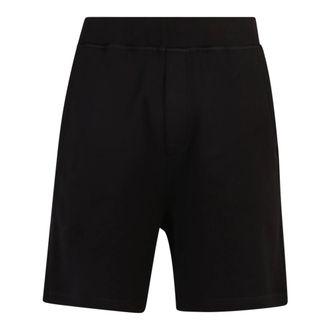 Dsquared2 Casual Shorts, male, Black, Size: XS Black Bermuda Shorts Stylish Elastic Waist
