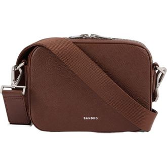 Sandro Small reconstituted leather bag in Cognac at Nordstrom, Size Medium