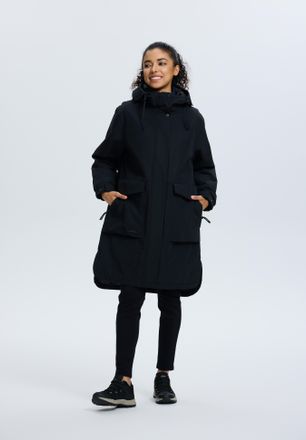 Icepeak Funktionsmantel ICEPEAK ICEPEAK AALAN, Damen, Gr. 48, basic schwarz, Obermaterial: 59% Baumwolle, 41% Polyamid, M&auml;ntel Funktionsmantel, aus Baumwolle 