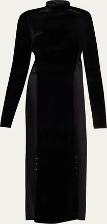 Lanvin Benitier Open-Back Velvet Maxi Dress