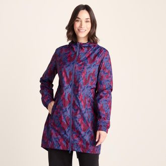 TOG24 Kilnsey Womens Waterproof Jacket - Oxford Blue Abstract Print - Size 18 UK