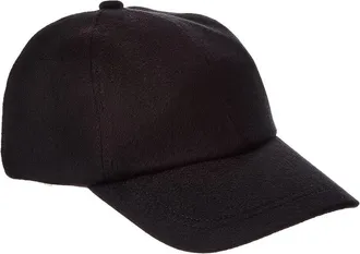 Brooks Brothers Leather-Trim Cashmere Baseball Cap