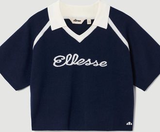 Ellesse Womens Brunelli Knitted Polo - Navy - Size: 14