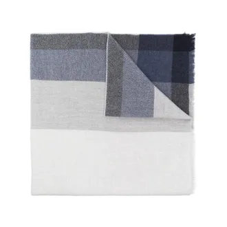 Brunello Cucinelli Check-print Frayed-edge Scarf