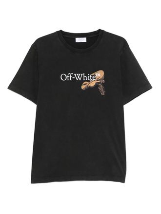 Off-white logo-print graphic T-shirt - men - Fabric - S - Black