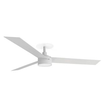 Netlighting Cruiser Recessed 132cm LED Ceiling Fan Matt White CCT