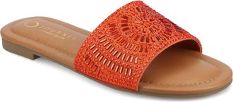Journee Collection Women & apos;s Maria Beaded Flat Slide