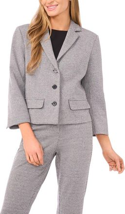 Halogen Houndstooth Crop Blazer in Rich Black at Nordstrom Rack, Size Xx-Large