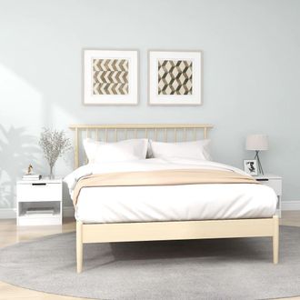 vidaXL Vidaxl - Mesitas De Noche 2 Uds Madera Contrachapada Color Blanco