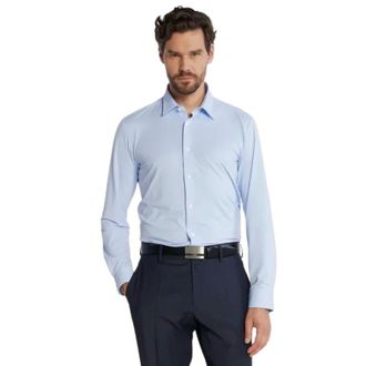 HUGO BOSS Hugo, Formal Shirts, male, Blue, Size: XS Slim Fit Stretch Shirt