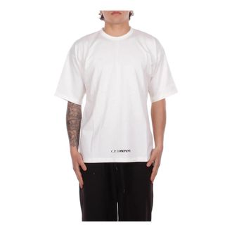 C.P. Company T-shirt Logo Frontale - male - C.P. Company - T-Shirts - White - XL - Tops