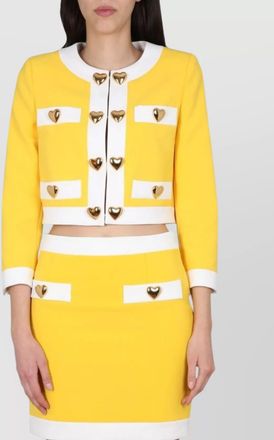 Moschino cropped crepe jacket