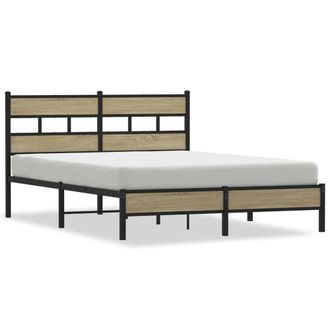 Berkfield Home Bed Frame without Mattress Sonoma Oak 137x190 cm Engineered Wood in Light Tan