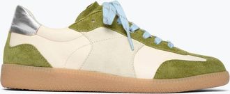 Freda Salvador Womens Jackie Court Sneaker In Wasabi Suede