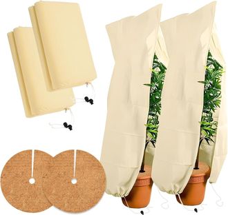OEM Funda De Invierno De 2 Piezas Para Plantas De Exterior, 80 X 120 Cm, Transpirable Y Reutilizable, Ideal Para &Aacute;rboles, Palmeras Y Balcones