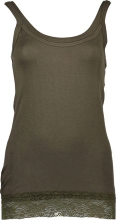 Silvian Heach Kanten Rand Mouwloos T-shirt met Ronde Hals