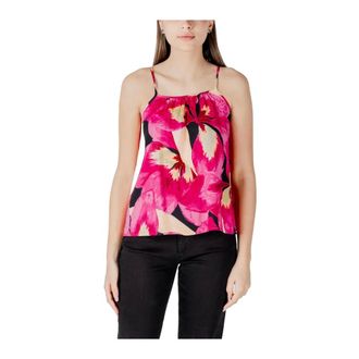 Only Only, Tops, Dames, Veelkleurig, L, Floral Strappy Top met Vierkante Halslijn