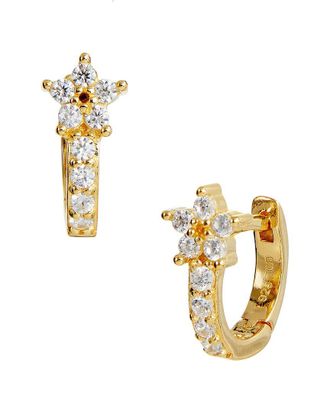 Savvy Cie Jewels Silver Cz Star Earrings