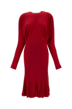 Jacquemus Red La Robe Losange Jersey Midi Dress