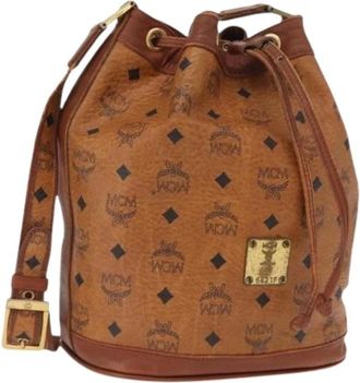 MCM Pre-owned Bucket Bags, female, Brown, Size: ONE SIZE Pre-owned Bucket Shoulder Bag