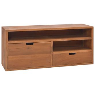Berkfield Home TV Cabinet 90x30x40 cm Solid Teak Wood in Brown | Size: 90 x 30 x 40 cm