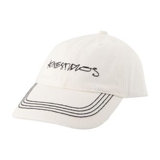 Acne Studios C40438-DU7 Cotton Baseball Cap - White