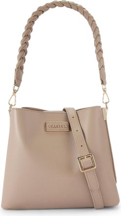 Carvela Womens Alessia Plait Midi Bag - Taupe - One Size
