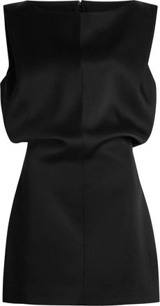Khaite Toma Sculpted Satin-crepe Mini Dress - Black - 2 (UK6 / XS)