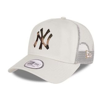 New Era New York Yankees Cap Trucker Kappe Camouflage Infill Basecap MLB Baseball Beige - One-Size