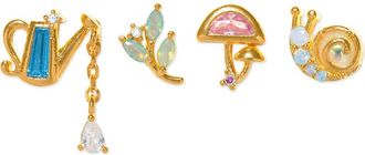 Girls Crew Garden Girl Set of 4 Assorted Single Stud Earrings in Gold at Nordstrom
