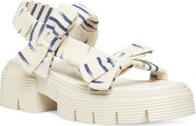 Stuart Weitzman Sofia Nolita Lug Sole Sandal in Natural/indigo at Nordstrom Rack, Size 8.5