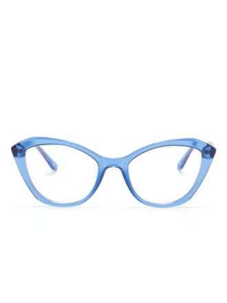 Karl Lagerfeld transparent cat-eye glasses - women - Acetate - 47 - Blue