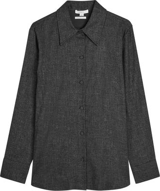 Vince Woven Shirt - Mid Grey - S (UK8-10 / S)
