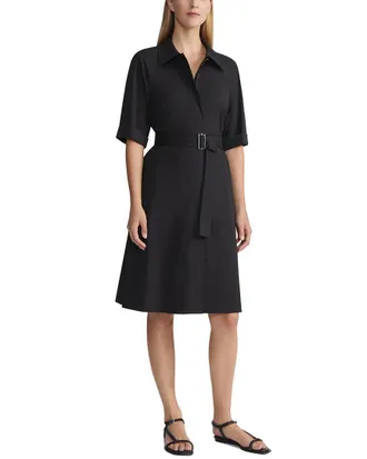 Lafayette 148 New York Cade Dress With Self Belt