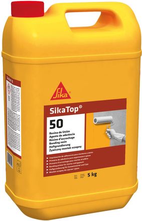 Sika Sika - Top 50 Resina De Union, Imprimacion De Adherencia Para Morteros Y Yesos, Transparente, 5 Kg