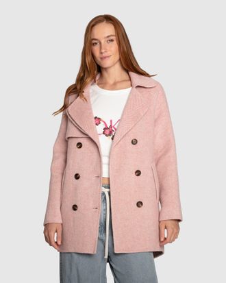 Belle & Bloom Wanna Be Loved Wool Blend Peacoat