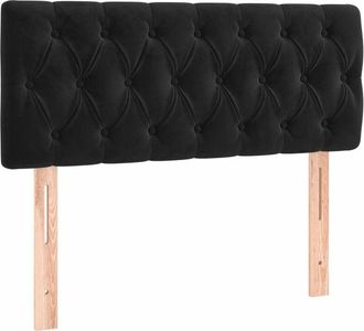 vidaXL Cabecero Con Led De Terciopelo Negro 90x7x78/88 Cm Vidaxl