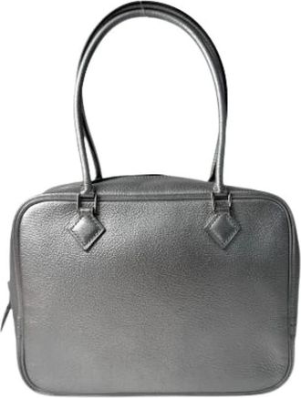 Herm&egrave;s Pre-owned Vintage Handbag - Dames - Vintage Handtas - Grijs - ONE Size - Leer - Vintage