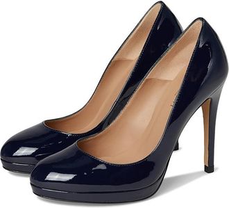 L.k. Bennett Sledge Platform Courts High Heels Navy : EU 41 (US Womens 11) M, Leather