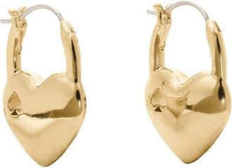 Kate Spade New York Heart Spade Huggie Hoop Earrings in Gold at Nordstrom