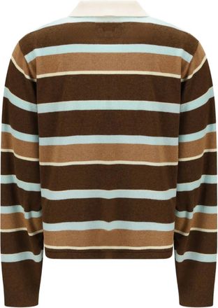 Guest In Residence Polo crop a righe - Marrone