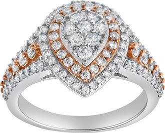 LuvMyJewelry Eternal Drop 1.15 Ct 10K Gold Diamond Ring in 10K White Gold at Nordstrom, Size 7