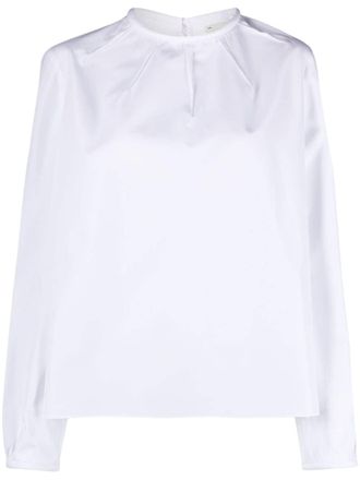 Fendi cotton-poplin blouse - women - Cotton - 42 - White
